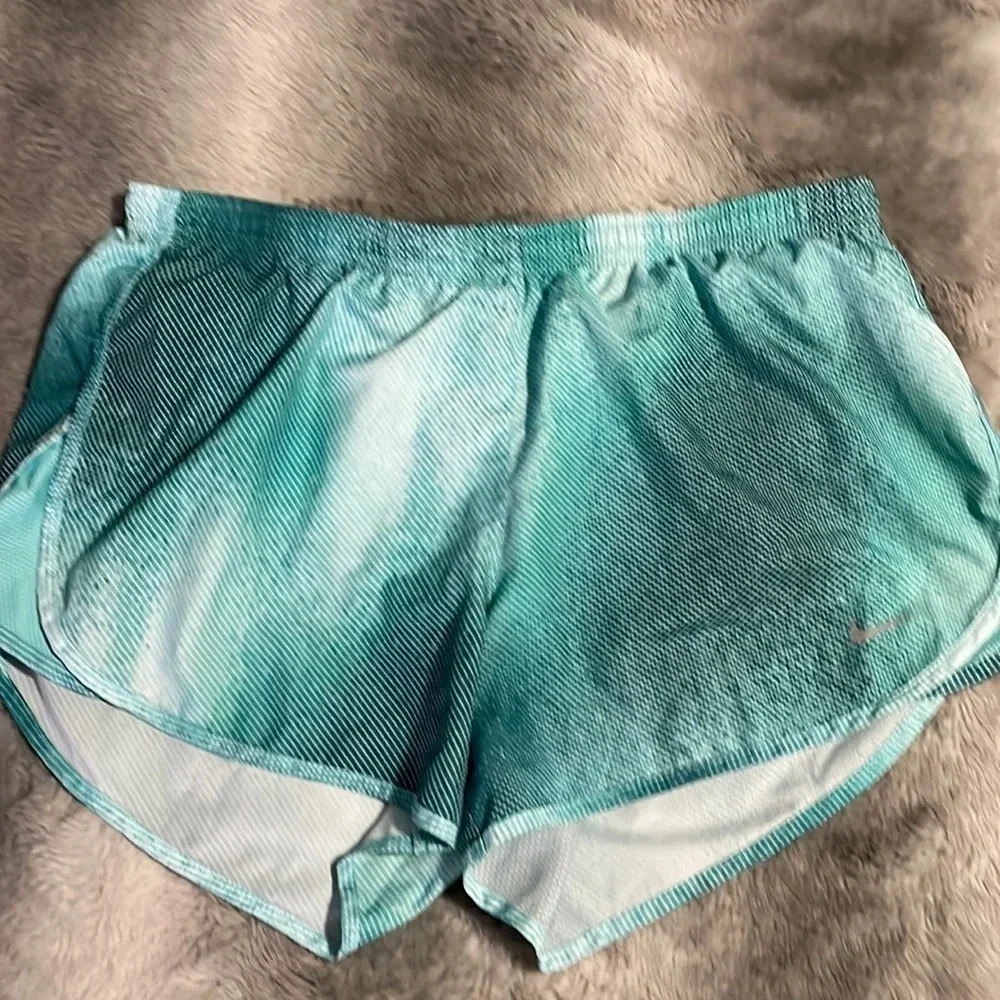 NIKE LINED ATHLETIC SHORTS TEAL TURQOISE MEDIUM